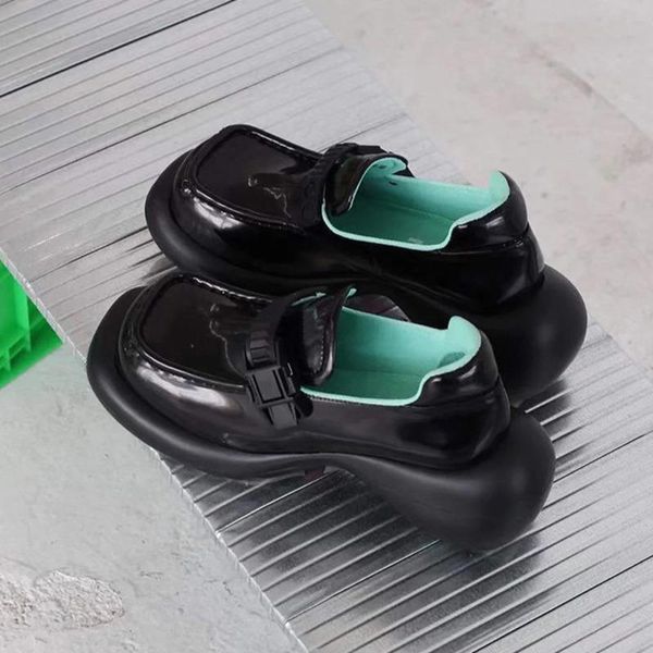 spring and summer fashion casual single shoes women's head button thick bottom heel british sh542 dress, Black
spring and summer fashion casual single shoes women's head button thick bottom heel british sh542 dress, Black