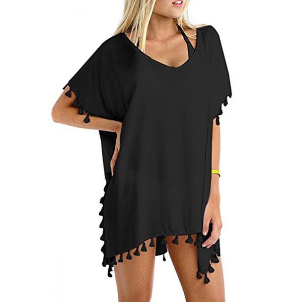 women's swimwear women beach dress chiffon swimsuit cover up beachwear bikini loose cover-up bathing suit 2021, White;black
women's swimwear women beach dress chiffon swimsuit cover up beachwear bikini loose cover-up bathing suit 2021, White;black