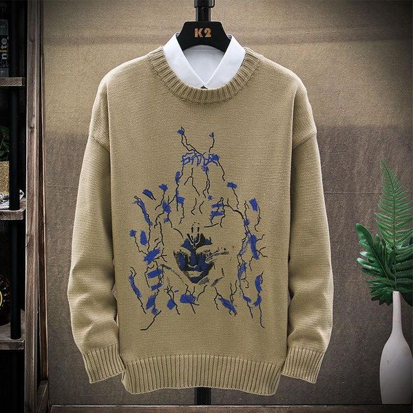 men's sweaters fashion printed sweater youth straight round neck ordinary spot brown autumn cotton casual, White;black
men's sweaters fashion printed sweater youth straight round neck ordinary spot brown autumn cotton casual, White;black