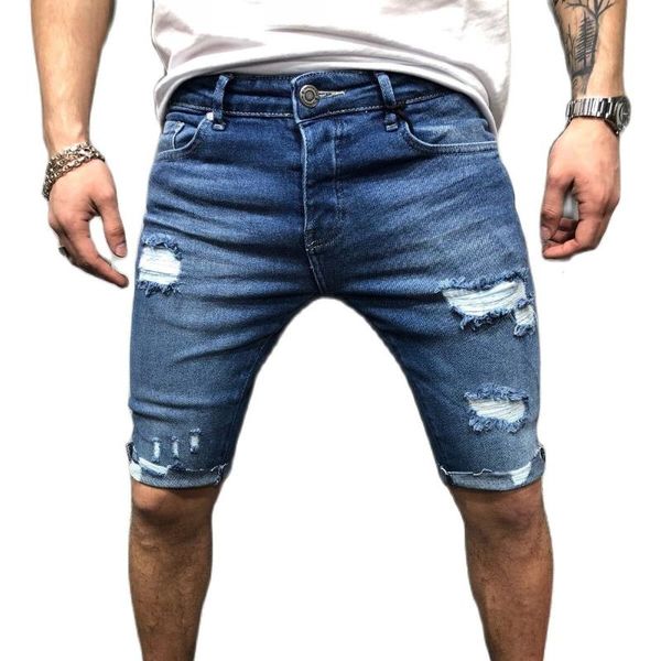 men's shorts european and american style clothing jeans five-point pants with holes slim slimming fashion casual, White;black
men's shorts european and american style clothing jeans five-point pants with holes slim slimming fashion casual, White;black