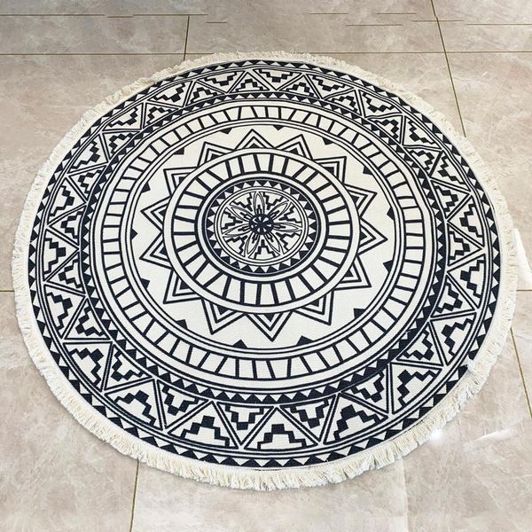 carpets cotton linen tassels round rug bedroom bohemia retro carpet for living room yarn dyed tapestry hand woven mat home decoration
carpets cotton linen tassels round rug bedroom bohemia retro carpet for living room yarn dyed tapestry hand woven mat home decoration
