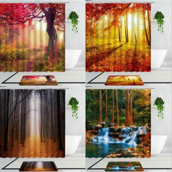 shower curtains 3d autumn landscape bathroom set red sunshine forest yellow deciduous jungle home decor bath curtain carpet mats
shower curtains 3d autumn landscape bathroom set red sunshine forest yellow deciduous jungle home decor bath curtain carpet mats