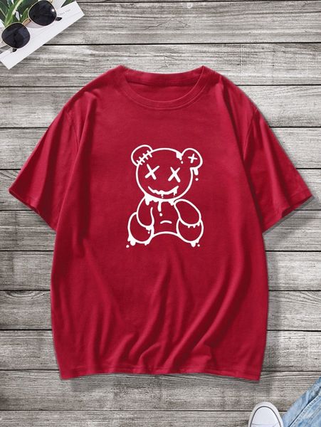 men bear graphic short sleeve tee w0vg#, White;black 
men bear graphic short sleeve tee w0vg#, White;black