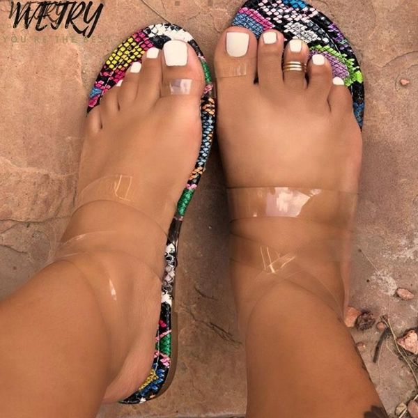slippers in 2021 summer women's transparent sandals women clip toe ladies jelly snake slides woman beach shoes female comfortable, Black
slippers in 2021 summer women's transparent sandals women clip toe ladies jelly snake slides woman beach shoes female comfortable, Black