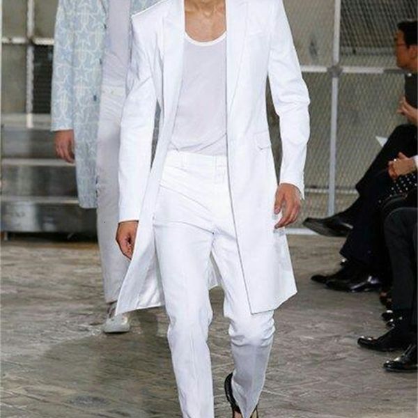 men's suits & blazers summer long jacket white trousers groom tuxedos wedding for men peaked lapel man 2 pieces coat pants prom pa, White;black
men's suits & blazers summer long jacket white trousers groom tuxedos wedding for men peaked lapel man 2 pieces coat pants prom pa, White;black