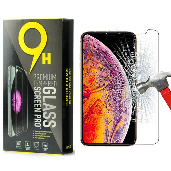 Image of High Clear Screen Protector 2.5D Anti-scratch Tempered Glass Film for Samsung A11 A12 A21 S21 Ultra LG iPhone 12 Mini 11 Pro Max XS XR 8 7 Plus