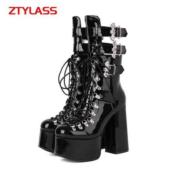 boots 2021 14cm super high heel platform ankle fashion metal belt buckle women autumn winter zipper motorcycle, Black
boots 2021 14cm super high heel platform ankle fashion metal belt buckle women autumn winter zipper motorcycle, Black