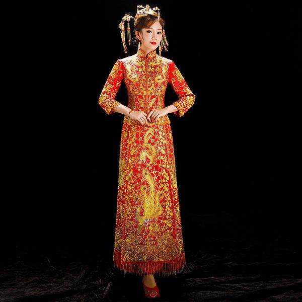 chinese dress women bride wedding cheongsam traditional qipao pattern oriental robe mariage chinoise red qi pao antiques vintage ethnic clot
chinese dress women bride wedding cheongsam traditional qipao pattern oriental robe mariage chinoise red qi pao antiques vintage ethnic clot