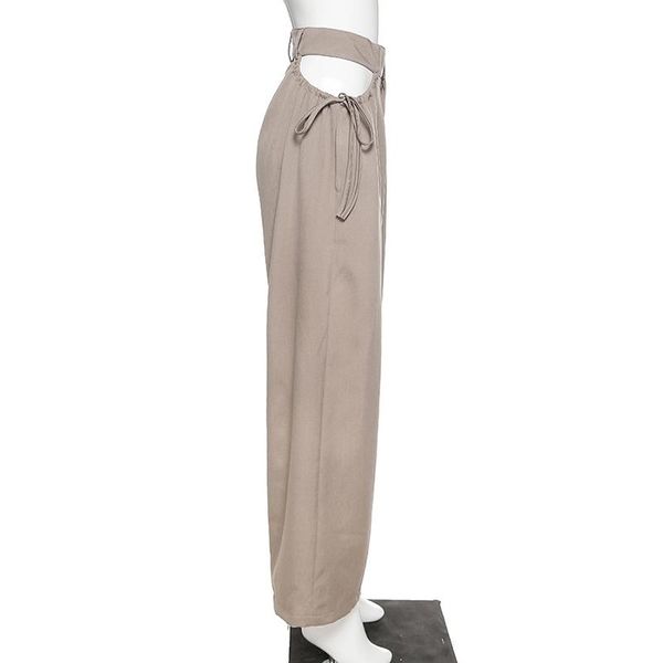 women's pants & capris wide-leg pants, high-waist trousers, drawstring pierced casual loose fashion streetwear women, Black;white
women's pants & capris wide-leg pants, high-waist trousers, drawstring pierced casual loose fashion streetwear women, Black;white