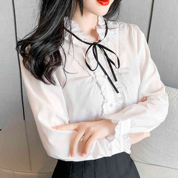 sweaters blouses lace-up bow loose chiffon shirt work casual vintage blouse korean spring autumn women blusa, White;black
sweaters blouses lace-up bow loose chiffon shirt work casual vintage blouse korean spring autumn women blusa, White;black