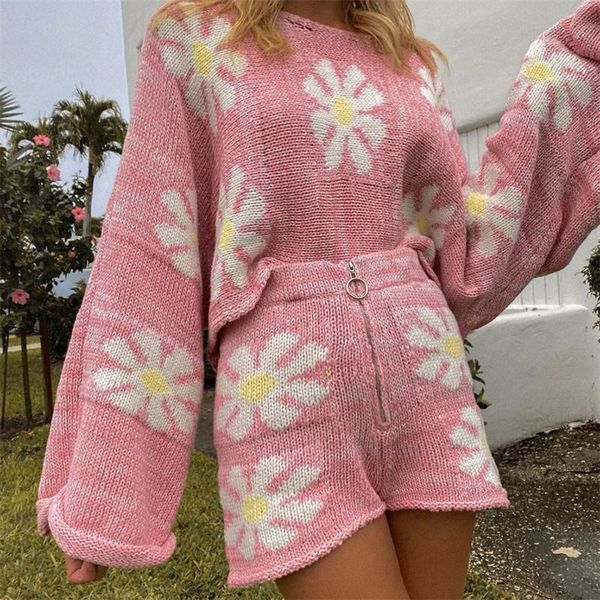 women's tracksuits chronstyle women 2 piece autumn knitted sets long sleeve floral sweater pullovers zip up shorts suits fashion loose, Gray
women's tracksuits chronstyle women 2 piece autumn knitted sets long sleeve floral sweater pullovers zip up shorts suits fashion loose, Gray