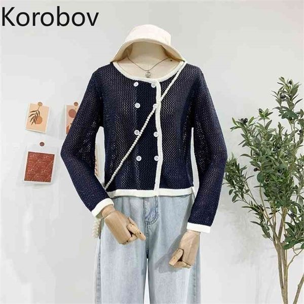 korobov autumn new chic long sleeve women cardigans vintage double breasted female sueter mujer o neck sweaters 210430, White
korobov autumn new chic long sleeve women cardigans vintage double breasted female sueter mujer o neck sweaters 210430, White