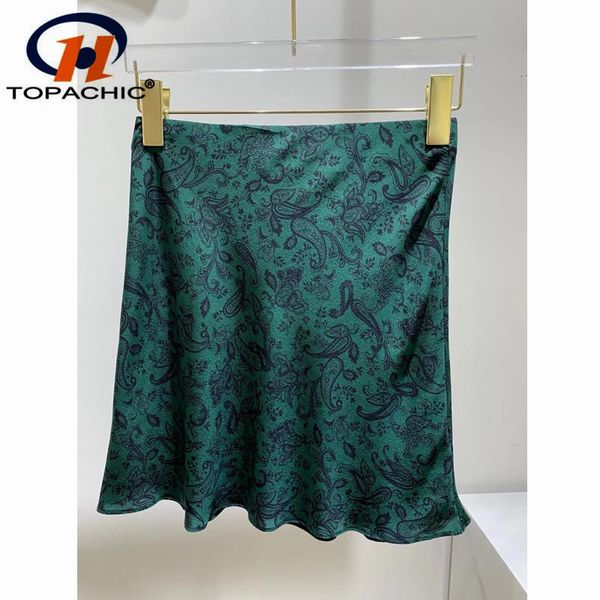 skirts 2.22 spring fashion vintage print silk waist skirt women, Black 
skirts 2.22 spring fashion vintage print silk waist skirt women, Black