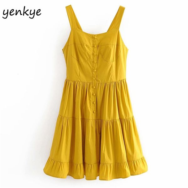 summer dress women vintage solid color yellow sleeveless square neck a-line short holiday casual vestido 210514, Black;gray
summer dress women vintage solid color yellow sleeveless square neck a-line short holiday casual vestido 210514, Black;gray