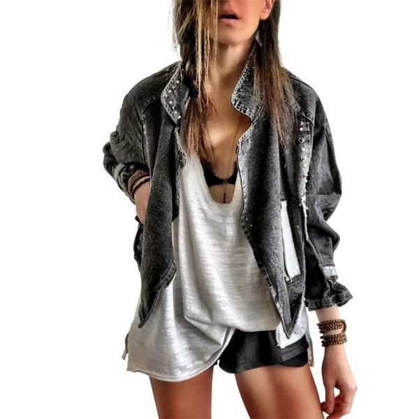 women's jackets european and american style denim black print bead decoration bat sleeve 869 5uut, Black;brown
women's jackets european and american style denim black print bead decoration bat sleeve 869 5uut, Black;brown