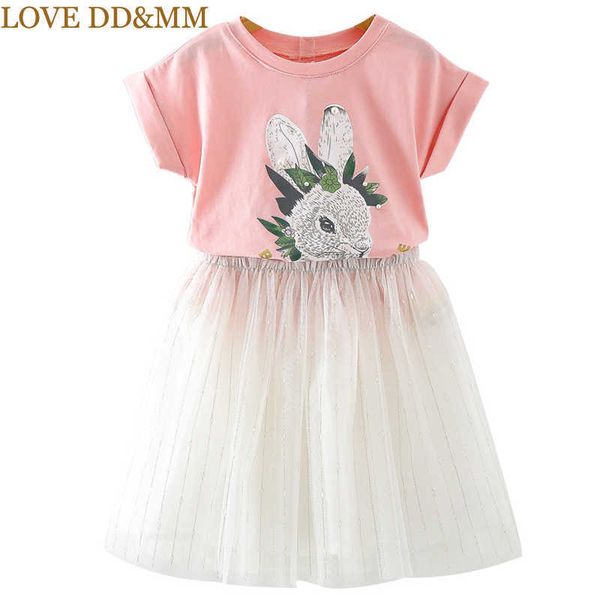 love dd&mm girls sets summer children's clothing girls cartoon short-sleeved t-shirt + mesh puff skirt two-piece suit 210715, White
love dd&mm girls sets summer children's clothing girls cartoon short-sleeved t-shirt + mesh puff skirt two-piece suit 210715, White