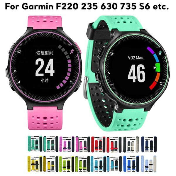 watch bands dual color holes silicone strap for garmin forerunner 220 230 235 620 735 s6 replacement band rubber wrist bracelet, Black;brown
watch bands dual color holes silicone strap for garmin forerunner 220 230 235 620 735 s6 replacement band rubber wrist bracelet, Black;brown