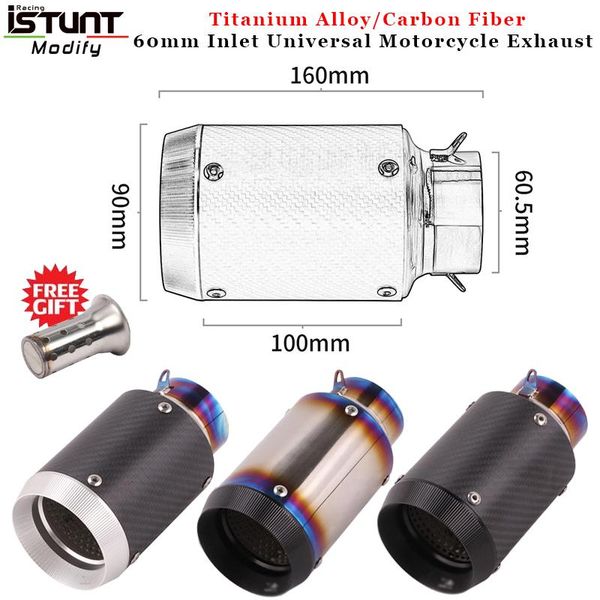 motorcycle exhaust system 60mm inlet universal gp escape modified carbon fiber titanium alloy muffler db killer for z1000 cbr1000 r1 r6
motorcycle exhaust system 60mm inlet universal gp escape modified carbon fiber titanium alloy muffler db killer for z1000 cbr1000 r1 r6