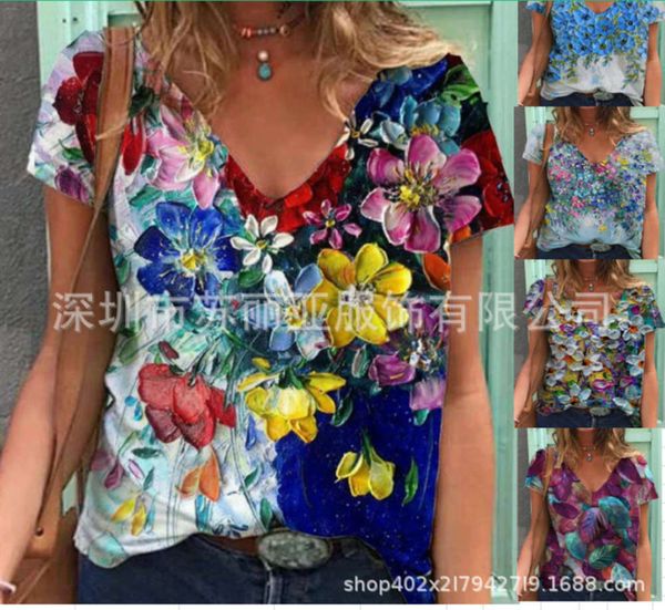 2021 women's multi color print v-neck loose short sleeve vacation t-shirt for women, Black;gray
2021 women's multi color print v-neck loose short sleeve vacation t-shirt for women, Black;gray