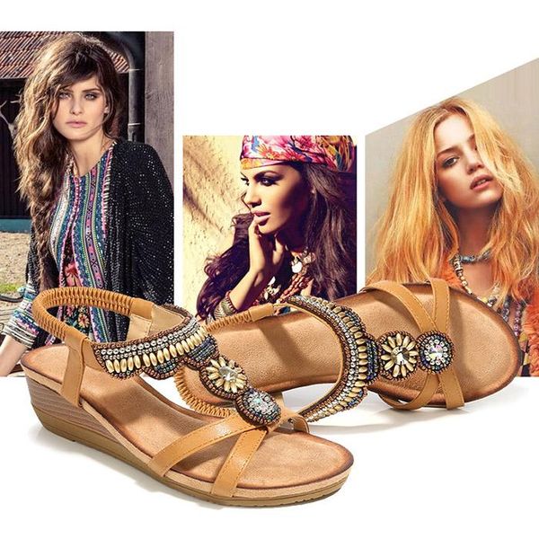 vintage wedges sandals for women shoes string bead decoration elastic band slip on comfortable beach party, Black
vintage wedges sandals for women shoes string bead decoration elastic band slip on comfortable beach party, Black