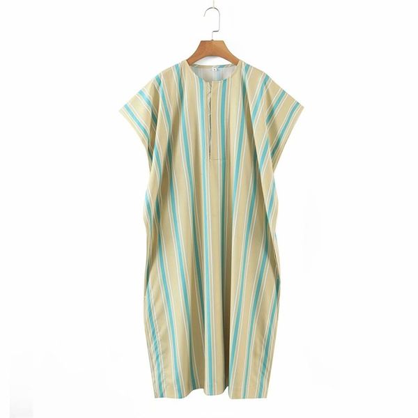 casual women o neck single-breasted dress summer fashion ladies high street female stripe loose straight 210515, Black;gray
casual women o neck single-breasted dress summer fashion ladies high street female stripe loose straight 210515, Black;gray