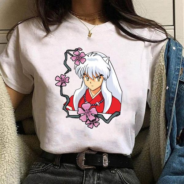 anime woman t-shirt inuyasha fashion o-neck short sleeve casual women's, White
anime woman t-shirt inuyasha fashion o-neck short sleeve casual women's, White