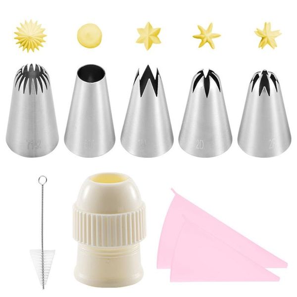 9pcs cake decorating kits icing tips nozzles pastry bags coupler cleaning brush baking tool diy 68ue & tools
9pcs cake decorating kits icing tips nozzles pastry bags coupler cleaning brush baking tool diy 68ue & tools