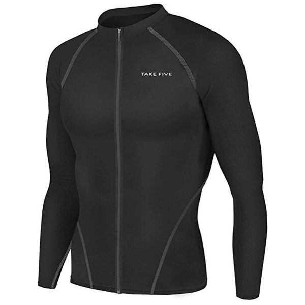 "take five" men's compression under base layer tight zip up long sleeve shirts -038- casual, White;black
"take five" men's compression under base layer tight zip up long sleeve shirts -038- casual, White;black