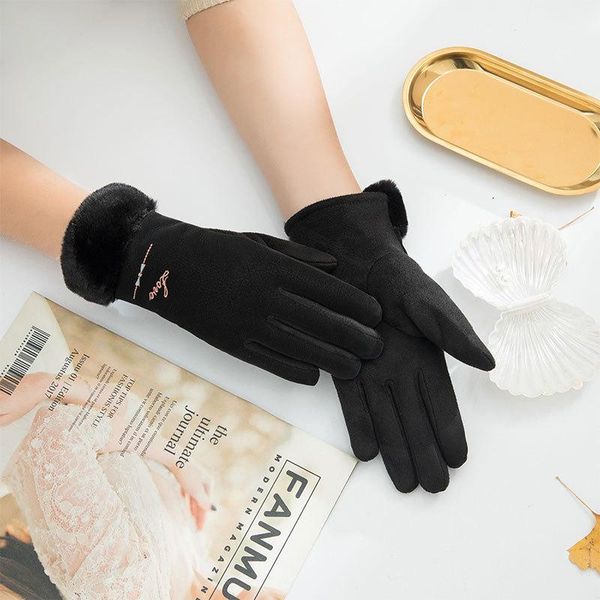 five fingers gloves winter female lace warm cashmere three ribs cute bear mittens double thick plush wrist women touch screen driving 81c, Blue;gray
five fingers gloves winter female lace warm cashmere three ribs cute bear mittens double thick plush wrist women touch screen driving 81c, Blue;gray