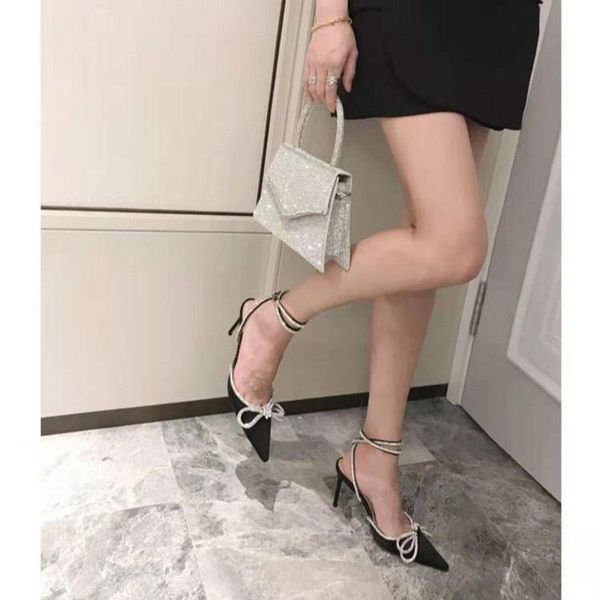 sandals 2021 bowknot rhinestone shining high heeled shoes pointed thin wedding banquet niche design, Black
sandals 2021 bowknot rhinestone shining high heeled shoes pointed thin wedding banquet niche design, Black