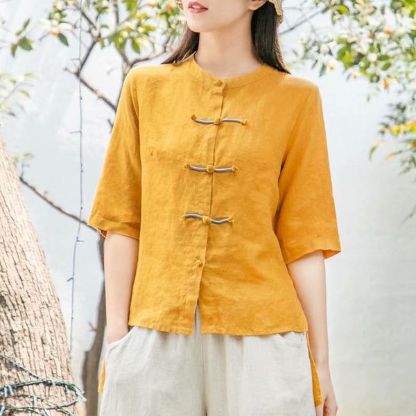 women's jackets coil button loose summer style with cardigan front short back long literature half sleeve linen shirt, Black;brown
women's jackets coil button loose summer style with cardigan front short back long literature half sleeve linen shirt, Black;brown