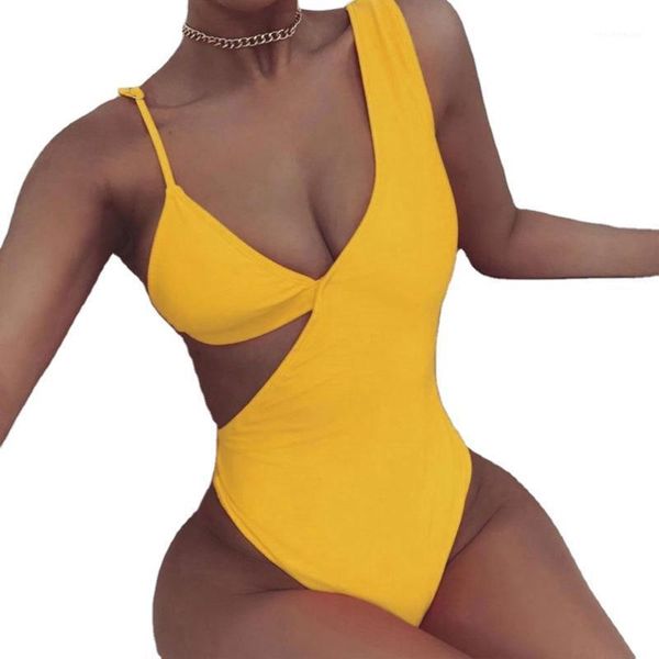 women's swimwear 2021 solid color 1 piece swimsuit bathing suits for women, White;black
women's swimwear 2021 solid color 1 piece swimsuit bathing suits for women, White;black
