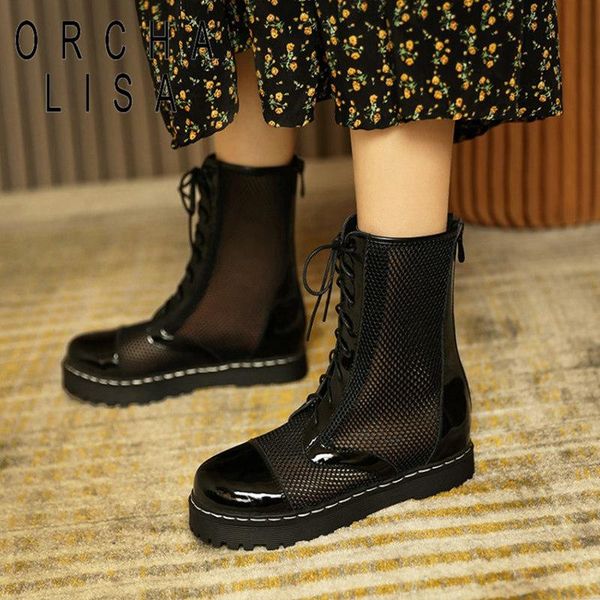 boots orcha lisa 2021 women ankle round toe 3.5cm flat patent leather mesh zip lace-up big size 34-43 casual b2469, Black
boots orcha lisa 2021 women ankle round toe 3.5cm flat patent leather mesh zip lace-up big size 34-43 casual b2469, Black