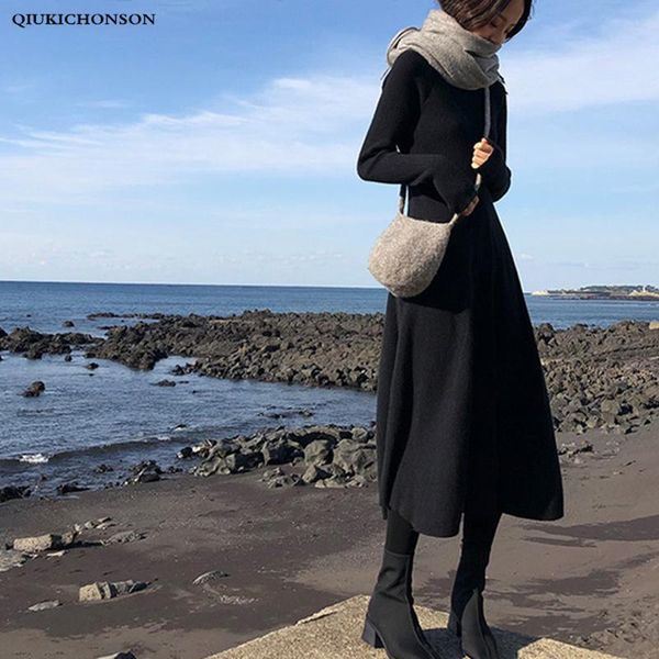 casual dresses autumn winter long sweater dress women vintage korean chic brief a-line sleeve knitted ladies robe pull, Black;gray
casual dresses autumn winter long sweater dress women vintage korean chic brief a-line sleeve knitted ladies robe pull, Black;gray