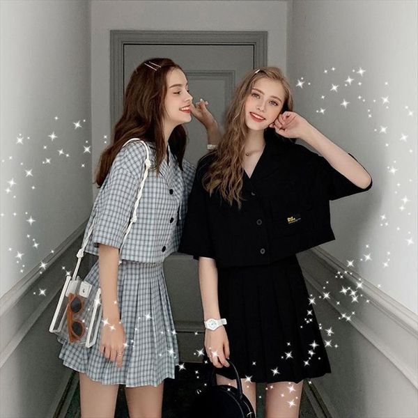 suit short sleeve blazer womens tracksuits and plaid skirts 2 piece set women clothes tracksuit summer preppy clothe loose two, Gray
suit short sleeve blazer womens tracksuits and plaid skirts 2 piece set women clothes tracksuit summer preppy clothe loose two, Gray