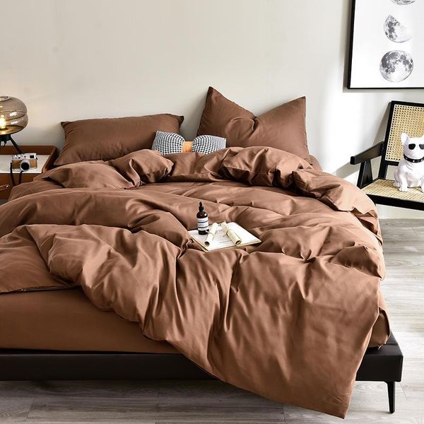 bedding sets bed sheet set king size plain cover solid color duvet with pillowcase kit
bedding sets bed sheet set king size plain cover solid color duvet with pillowcase kit