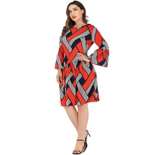 plus size dresses fridayin autumn/spring women clothes flared sleeve striped plaid stitching ruffled loose a-line dress patchwork, Black
plus size dresses fridayin autumn/spring women clothes flared sleeve striped plaid stitching ruffled loose a-line dress patchwork, Black