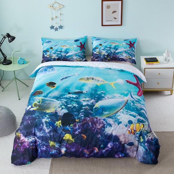 bedding sets 3d blue duvet cover tropical fish quilt comforter bed linen king full twin size 140x200 home textile
bedding sets 3d blue duvet cover tropical fish quilt comforter bed linen king full twin size 140x200 home textile