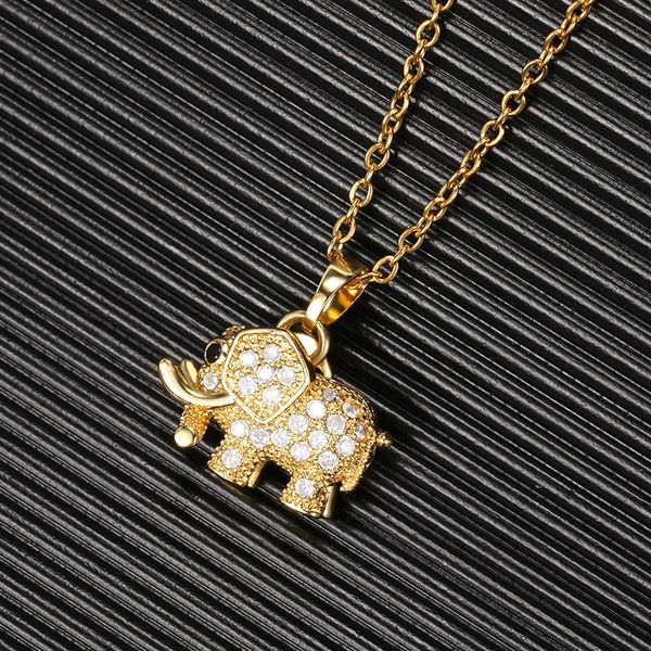 pendant necklaces cute elephant necklace copper zircon gold stainless steel chain for women girl party birthday jewelry gift, Silver
pendant necklaces cute elephant necklace copper zircon gold stainless steel chain for women girl party birthday jewelry gift, Silver