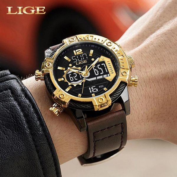 wristwatches lige 2021 luxury mens sport watches military waterproof digital alarm chronograph quartz wristwatch male clock relogio masculin, Slivery;brown
wristwatches lige 2021 luxury mens sport watches military waterproof digital alarm chronograph quartz wristwatch male clock relogio masculin, Slivery;brown