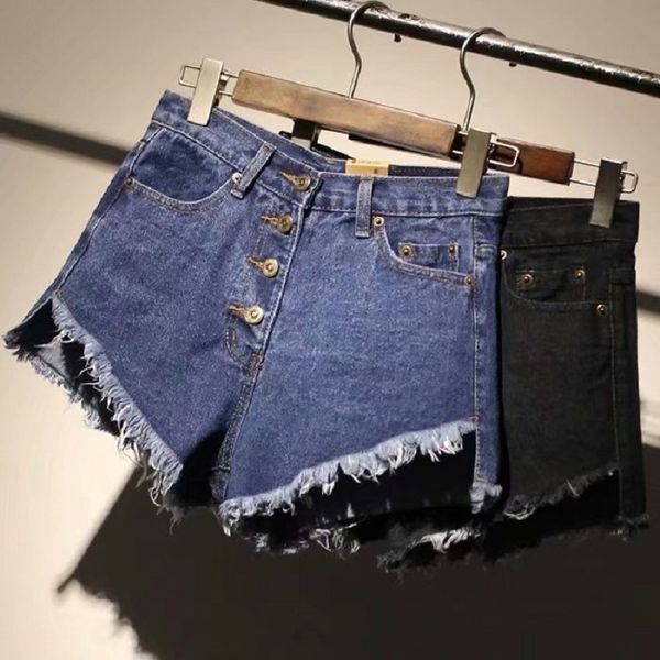 women's jeans denim shorts high waist hollow out tassel jean vintage oversized harajuku short casual button lo95, Blue
women's jeans denim shorts high waist hollow out tassel jean vintage oversized harajuku short casual button lo95, Blue
