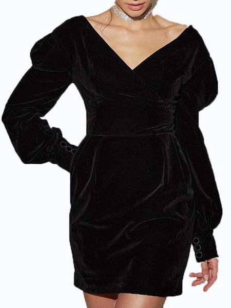 casual dresses 2021 autumn women's european and american short skirt v high waist slim temperament dress commuter french retro, Black;gray
casual dresses 2021 autumn women's european and american short skirt v high waist slim temperament dress commuter french retro, Black;gray