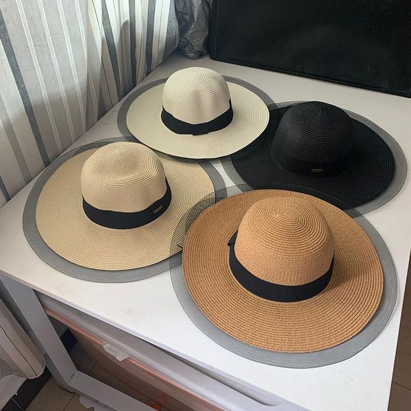 wide brim straw hat lace beach hats women fashion ladies summer 2021 uv protection foldable sun shade cap sunhat, Blue;gray
wide brim straw hat lace beach hats women fashion ladies summer 2021 uv protection foldable sun shade cap sunhat, Blue;gray