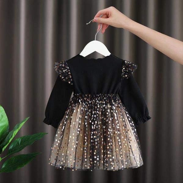 girls spring and autumn girl dresses knitted baby net yarn princess sequined star party toddler winter kids clothing, Red;yellow
girls spring and autumn girl dresses knitted baby net yarn princess sequined star party toddler winter kids clothing, Red;yellow