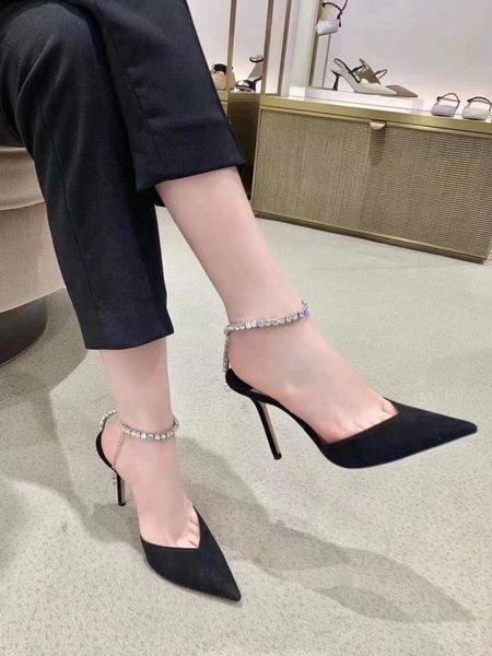 spring and summer women's sandals with rhinestone female stiletto 21/22 pointed toe thin high heels all-match temperament women's, Black
spring and summer women's sandals with rhinestone female stiletto 21/22 pointed toe thin high heels all-match temperament women's, Black