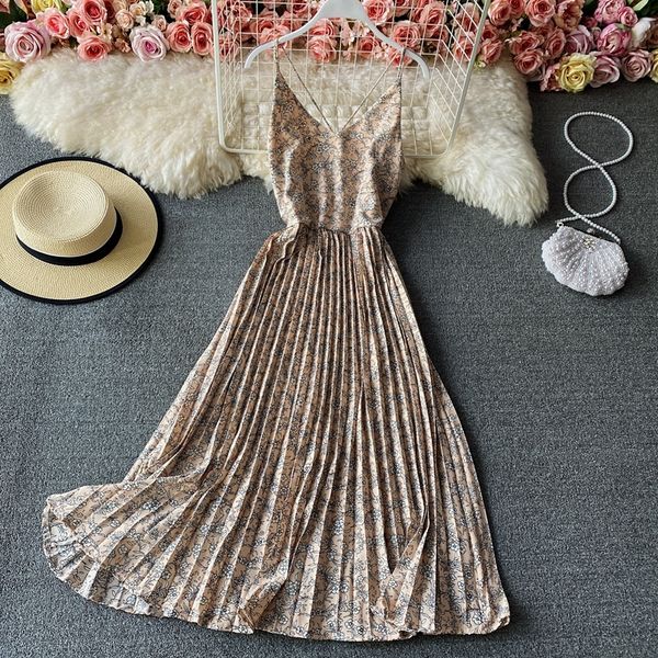 vintage beach print dress for women vacation backless long pleated dress v-neck floral suspender sleeveless 210420, Black;gray
vintage beach print dress for women vacation backless long pleated dress v-neck floral suspender sleeveless 210420, Black;gray