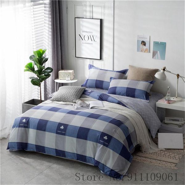 bedding sets home textile blue plaid duvet cover pillowcase bed sheet children and set king full twin size linen bedclothes
bedding sets home textile blue plaid duvet cover pillowcase bed sheet children and set king full twin size linen bedclothes