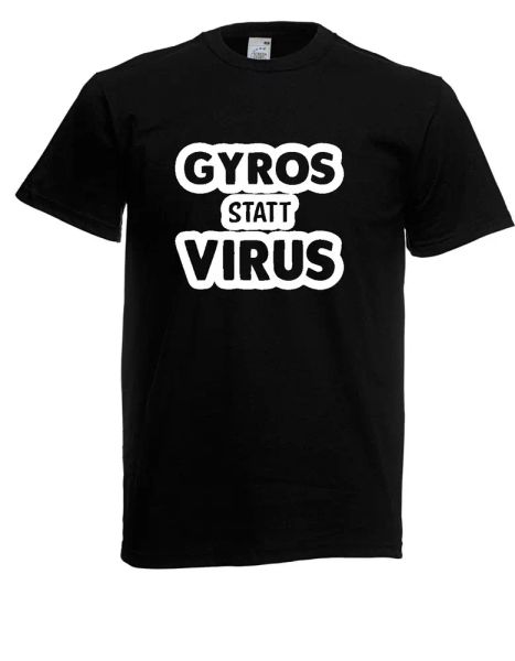 mens t-shirt gyros instead of virus i funny sayings i toilet paper crisis to 5xl, White;black
mens t-shirt gyros instead of virus i funny sayings i toilet paper crisis to 5xl, White;black