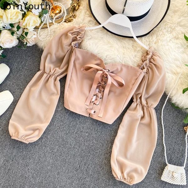 women's blouses & shirts joinyouth women short korean cute solid shirt loose puff sleeves blouse square neck 2021 fashion female cloth, White
women's blouses & shirts joinyouth women short korean cute solid shirt loose puff sleeves blouse square neck 2021 fashion female cloth, White