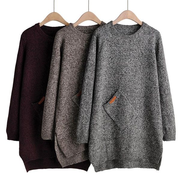 women's sweaters omikron fashion women o neck solid long pullovers loose knitted autumn winter clothing casual plus size, White;black
women's sweaters omikron fashion women o neck solid long pullovers loose knitted autumn winter clothing casual plus size, White;black